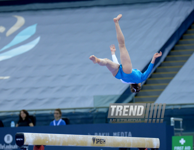 Bakıda idman gimnastikası üzrə Dünya Kuboku yarışlarının ikinci günü start götürüb. Azərbaycan, 20 fevral, 2016